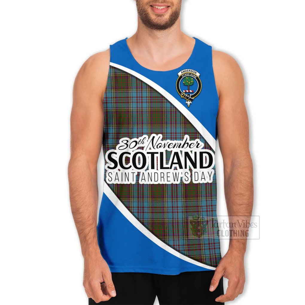 Tartan Vibes Clothing Anderson Family Crest Tartan Men's Tank Top Celebrate Saint Andrew's Day in Style