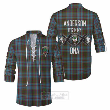 Anderson Tartan Ghillie Kilt Shirt with Family Crest DNA In Me Style