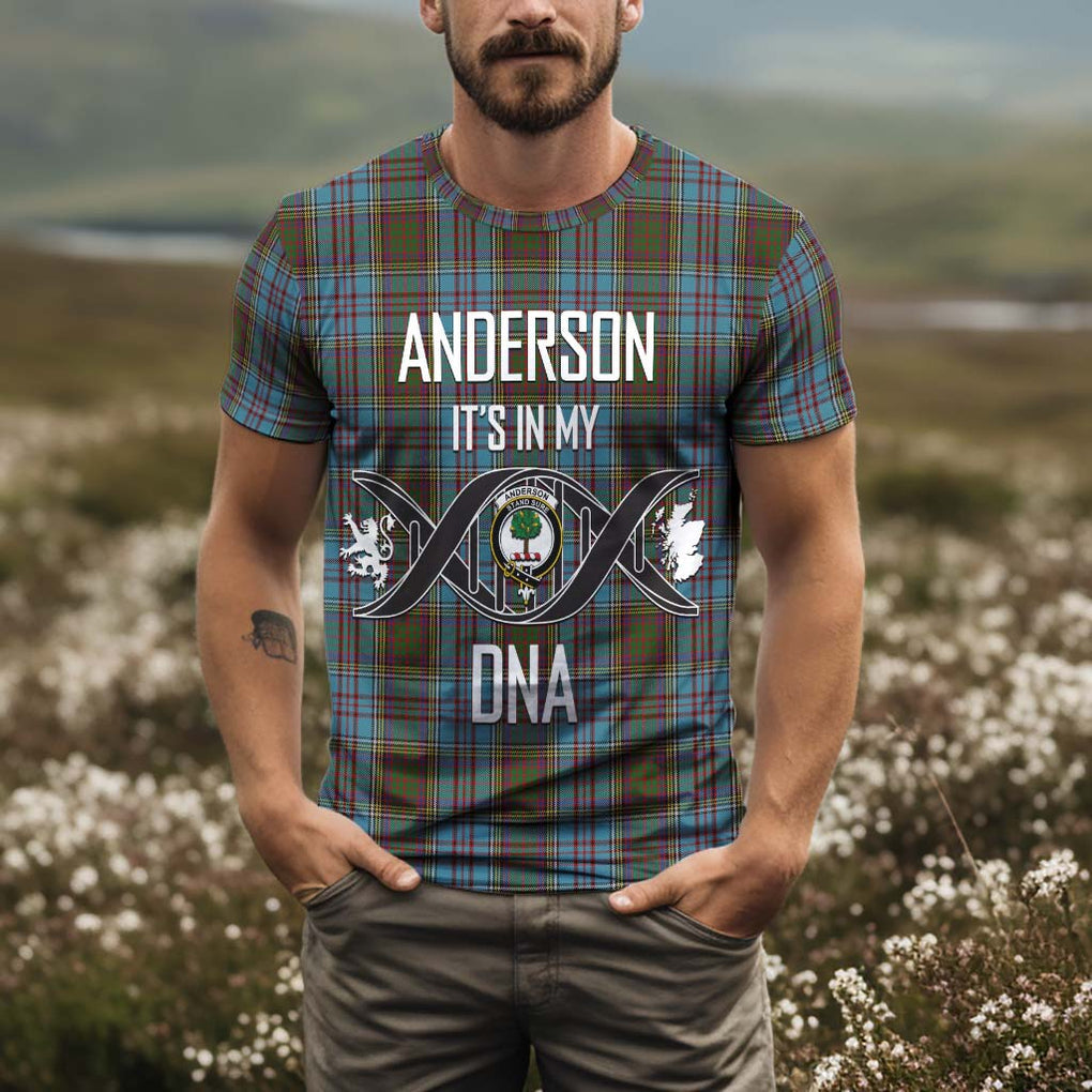 Anderson Tartan T-Shirt with Family Crest DNA In Me Style Kid's Shirt - Tartan Vibes Clothing