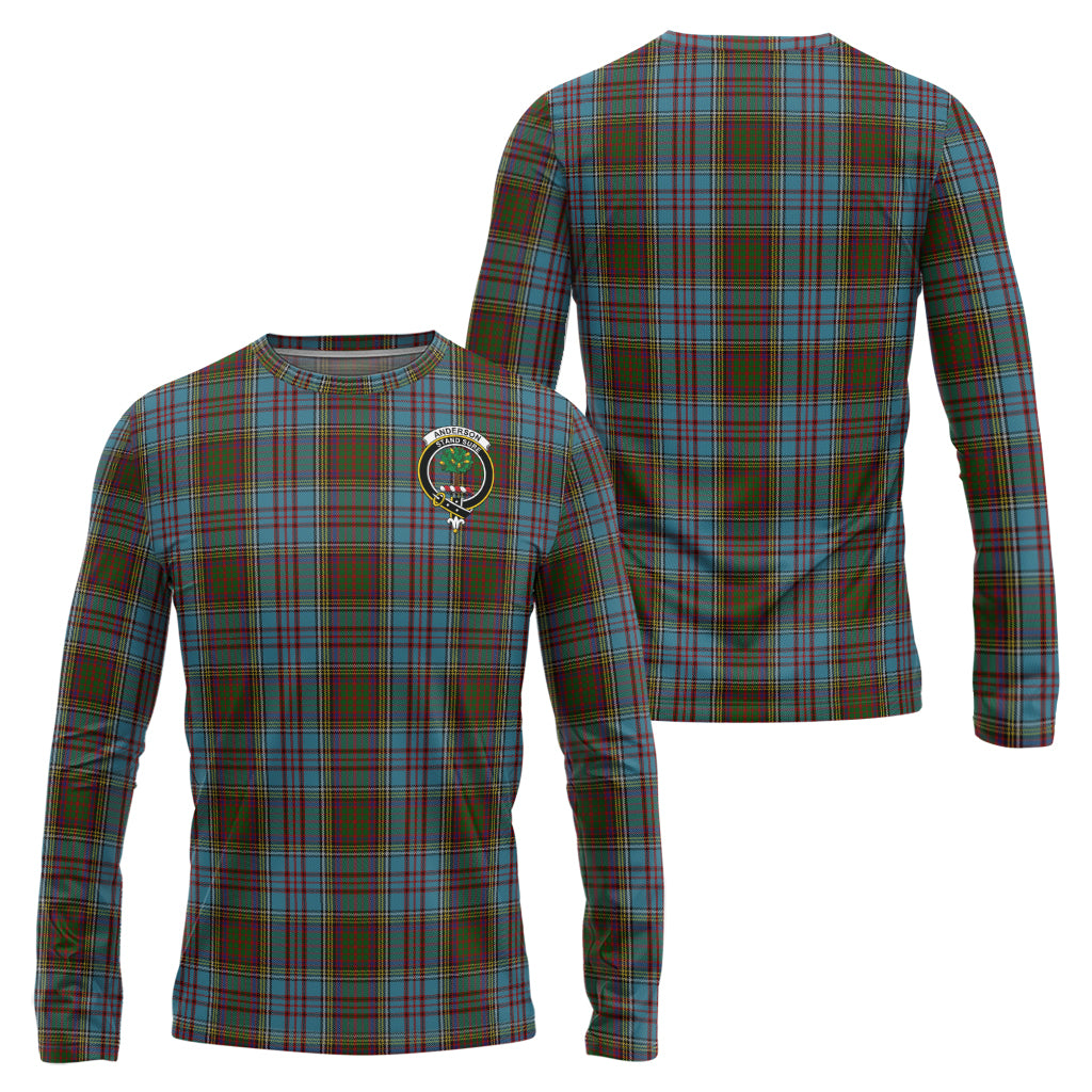 Anderson Tartan Long Sleeve T-Shirt with Family Crest Unisex - Tartanvibesclothing