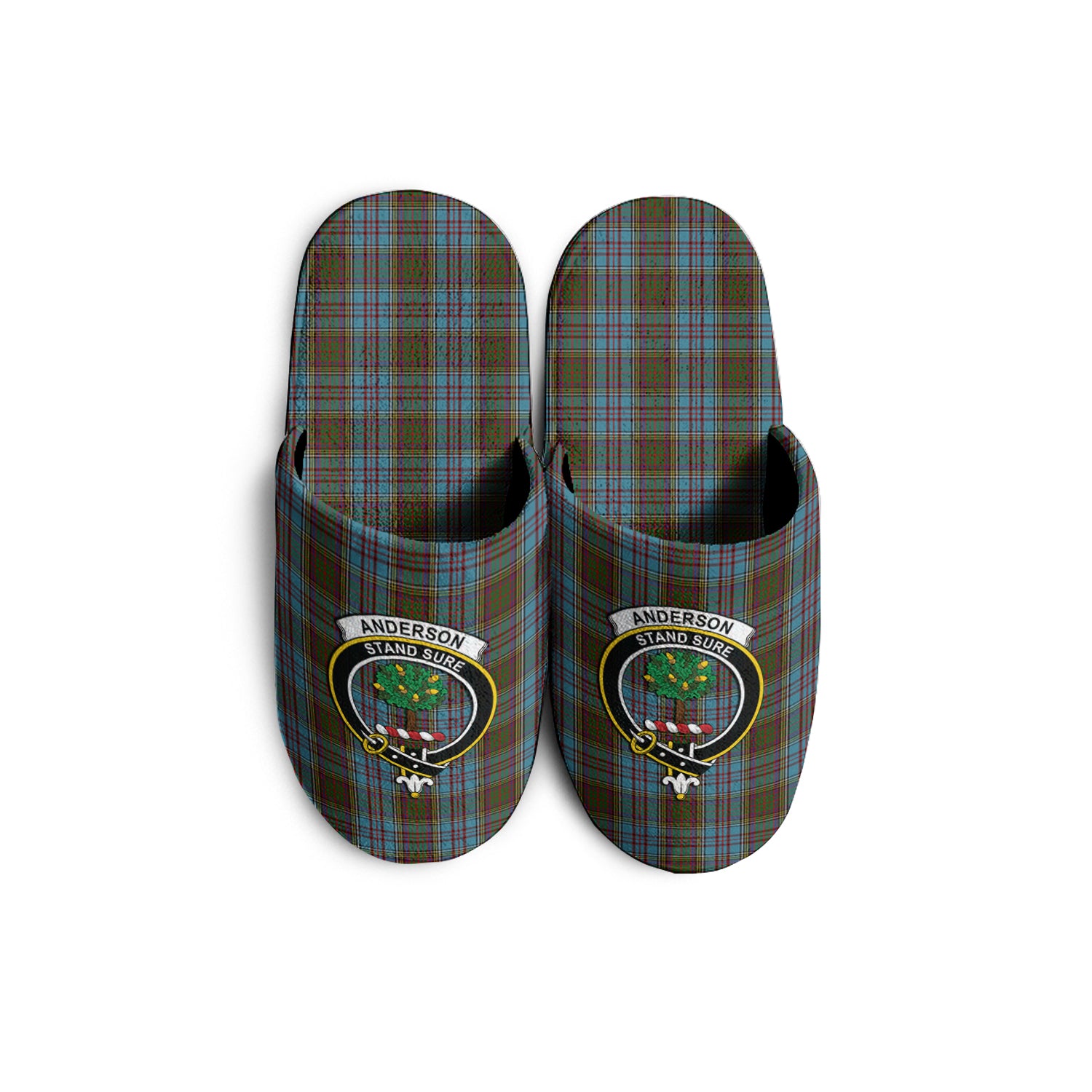 Anderson Tartan Home Slippers with Family Crest - Tartanvibesclothing