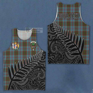 Anderson Crest Tartan Men's Tank Top with New Zealand Silver Fern Half Style