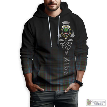 Anderson Tartan Hoodie Featuring Alba Gu Brath Family Crest Celtic Inspired