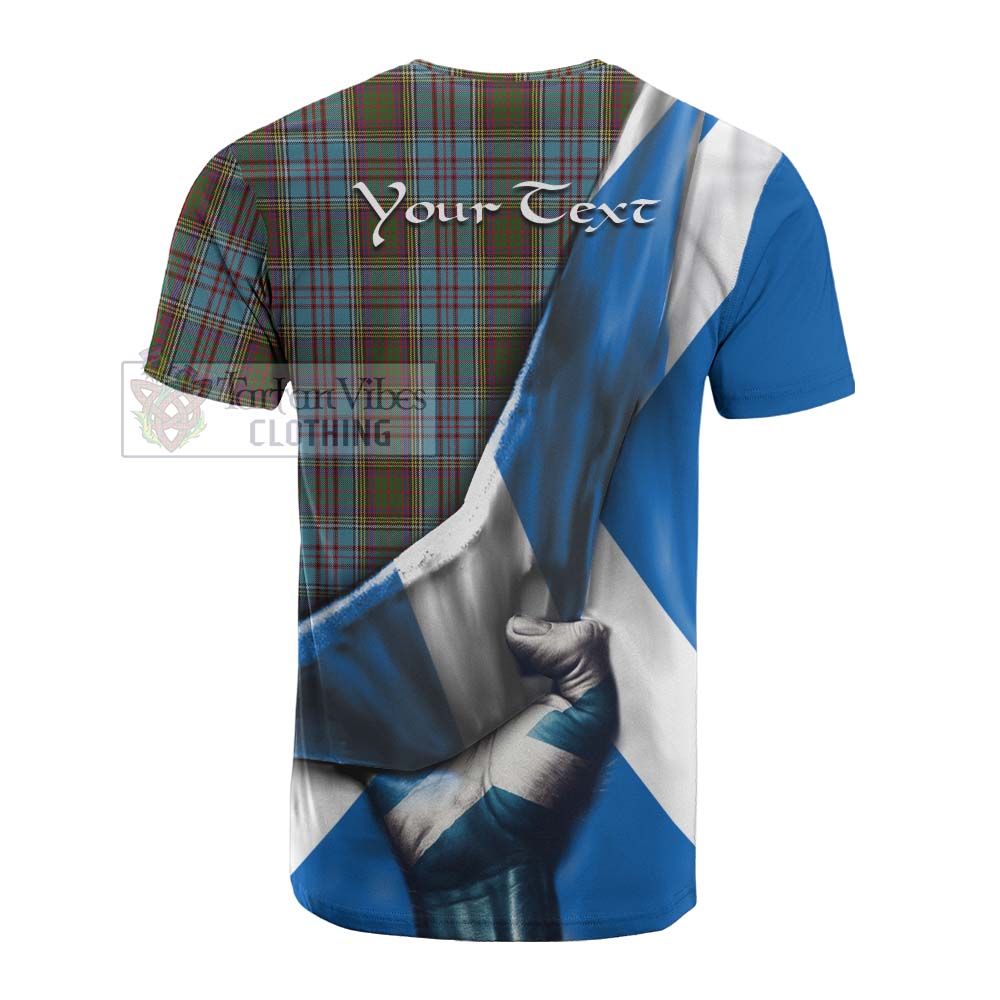 Tartan Vibes Clothing Anderson Tartan Cotton T-shirt with Family Crest Scotland Patriotic Style