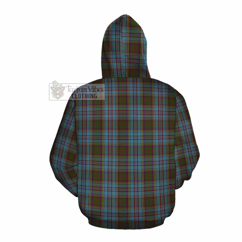 Tartan Vibes Clothing Anderson Tartan Cotton Hoodie with Family Crest DNA In Me Style