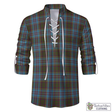 Anderson Tartan Men's Scottish Traditional Jacobite Ghillie Kilt Shirt