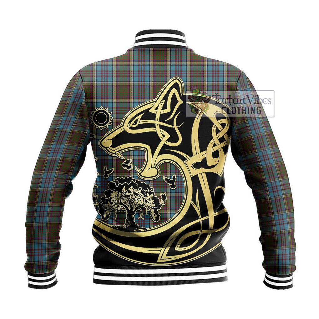 Anderson Tartan Baseball Jacket with Family Crest Celtic Wolf Style - Tartan Vibes Clothing