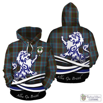 Anderson Tartan Hoodie with Alba Gu Brath Regal Lion Emblem