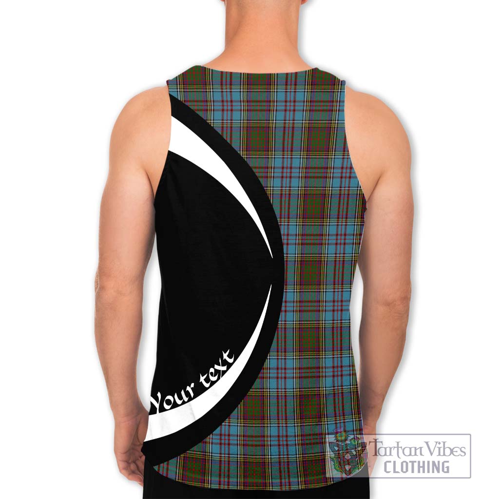 Anderson Tartan Men's Tank Top with Family Crest Circle Style - Tartan Vibes Clothing