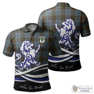 Anderson Tartan Polo Shirt with Alba Gu Brath Regal Lion Emblem