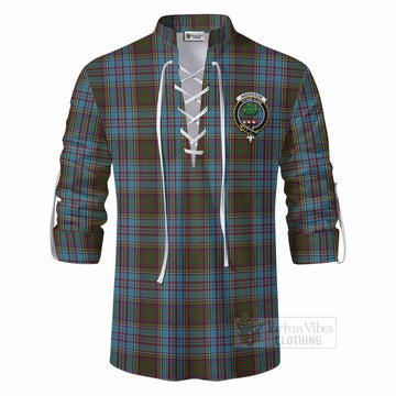 Anderson Tartan Ghillie Kilt Shirt with Family Crest DNA In Me Style