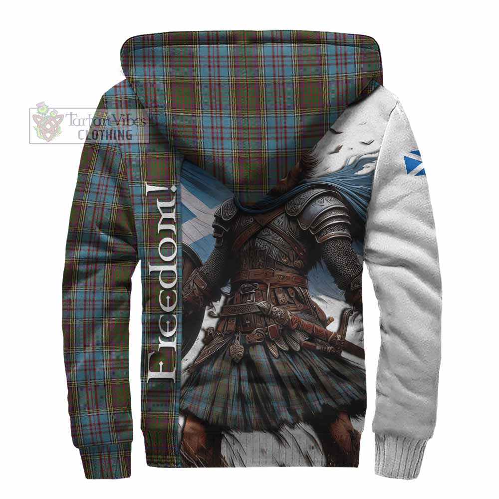 Tartan Vibes Clothing Anderson Crest Tartan Sherpa Hoodie Inspired by the Freedom of Scottish Warrior