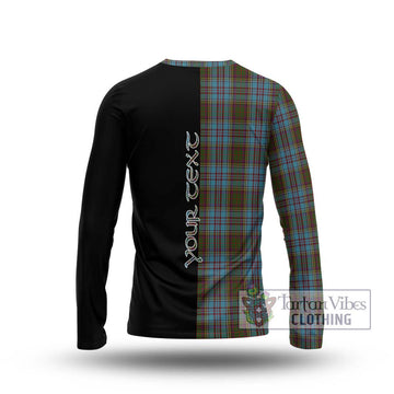 Anderson Tartan Long Sleeve T-Shirt with Family Crest and Half Of Me Style