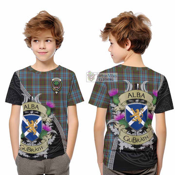 Anderson Tartan Family Crest Kid T-Shirt Lion Rampant Royal Thistle Shield Celtic Inspired - Tartan Vibes Clothing