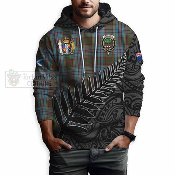 Anderson Crest Tartan Hoodie with New Zealand Silver Fern Half Style