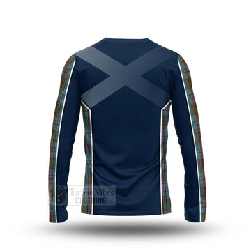 Anderson Tartan Long Sleeve T-Shirt with Family Crest and Scottish Thistle Vibes Sport Style