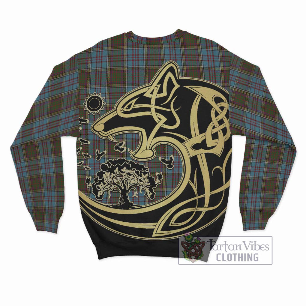 Anderson Tartan Sweatshirt with Family Crest Celtic Wolf Style - Tartan Vibes Clothing