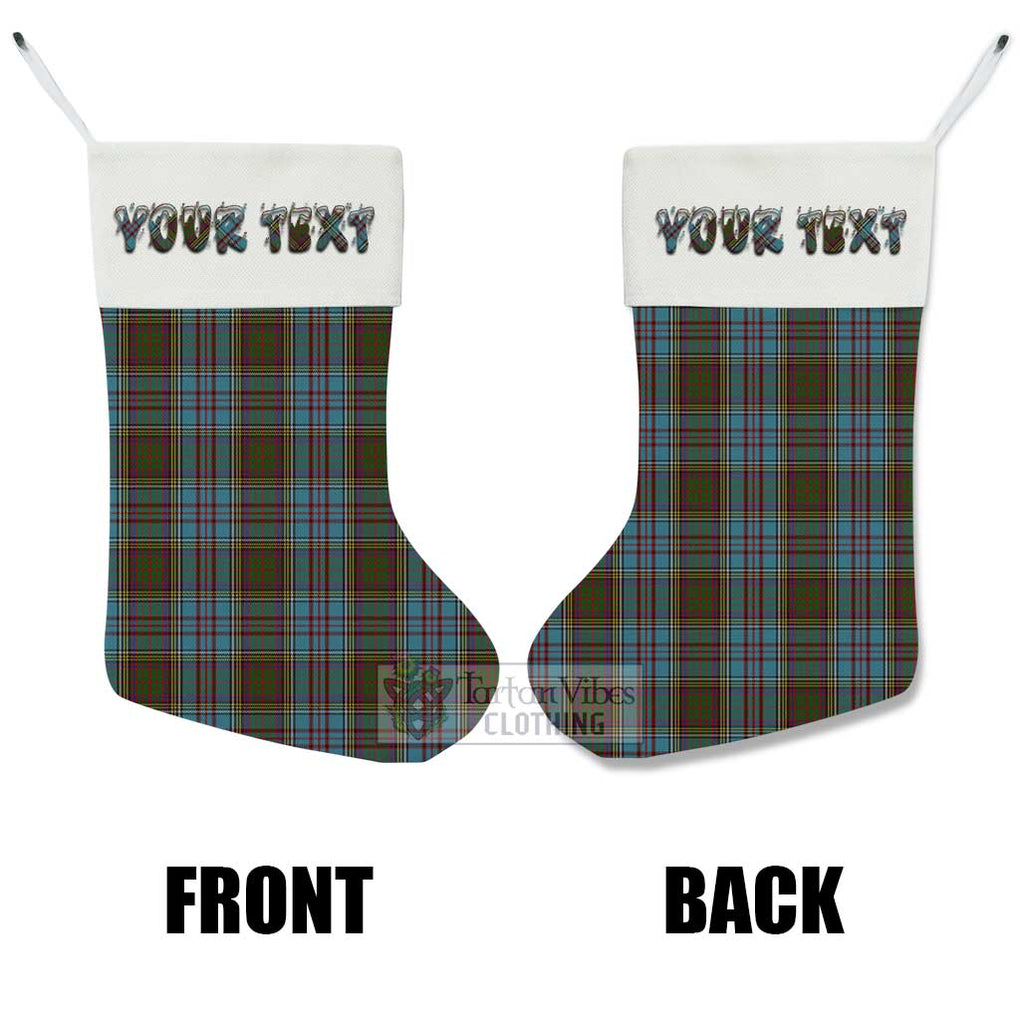 Tartan Vibes Clothing Anderson Tartan Christmas Stocking with Personalized Text