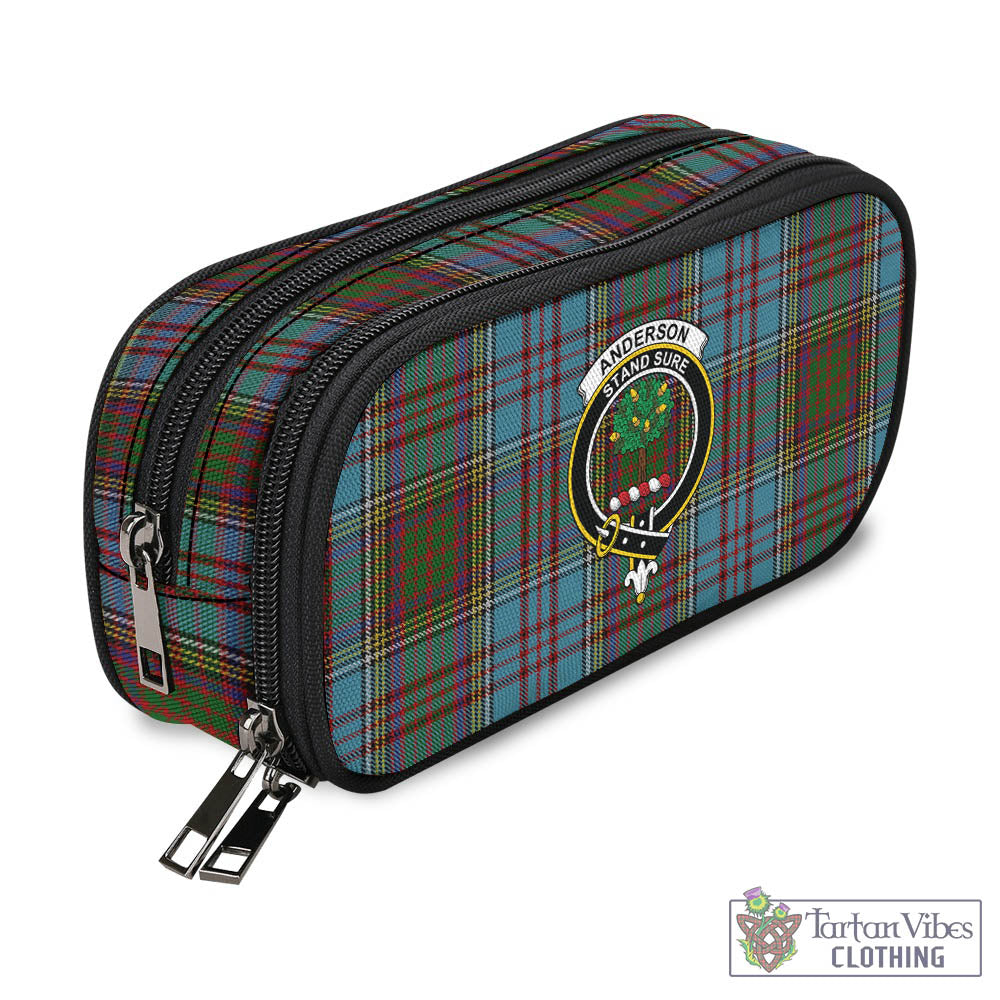 Tartan Vibes Clothing Anderson Tartan Pen and Pencil Case with Family Crest