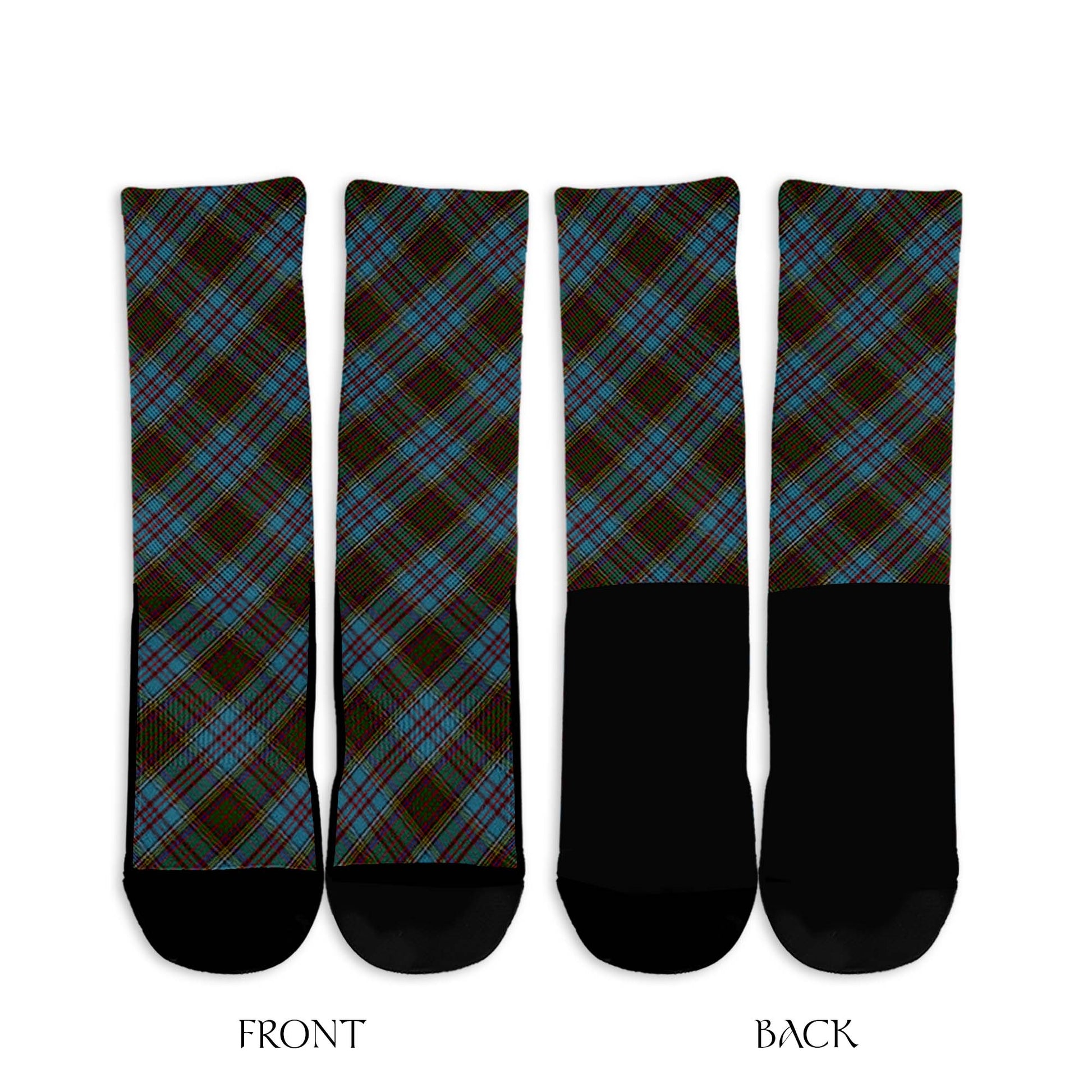 Anderson Tartan Crew Socks Cross Tartan Style - Tartanvibesclothing