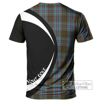 Anderson Tartan T-Shirt with Family Crest Circle Style