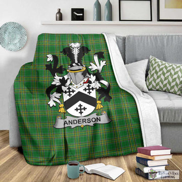 Anderson Irish Clan Tartan Blanket with Coat of Arms