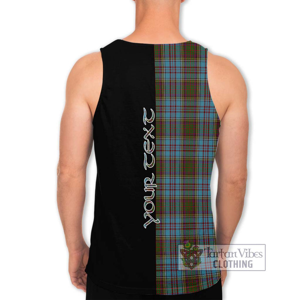 Anderson Tartan Men's Tank Top with Family Crest and Half Of Me Style - Tartanvibesclothing Shop