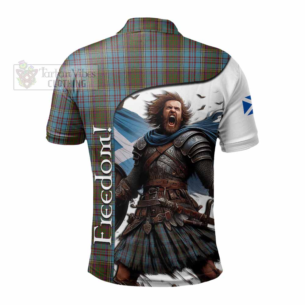 Tartan Vibes Clothing Anderson Crest Tartan Polo Shirt Inspired by the Freedom of Scottish Warrior