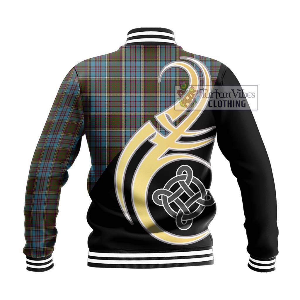 Anderson Tartan Baseball Jacket with Family Crest and Celtic Symbol Style - Tartan Vibes Clothing