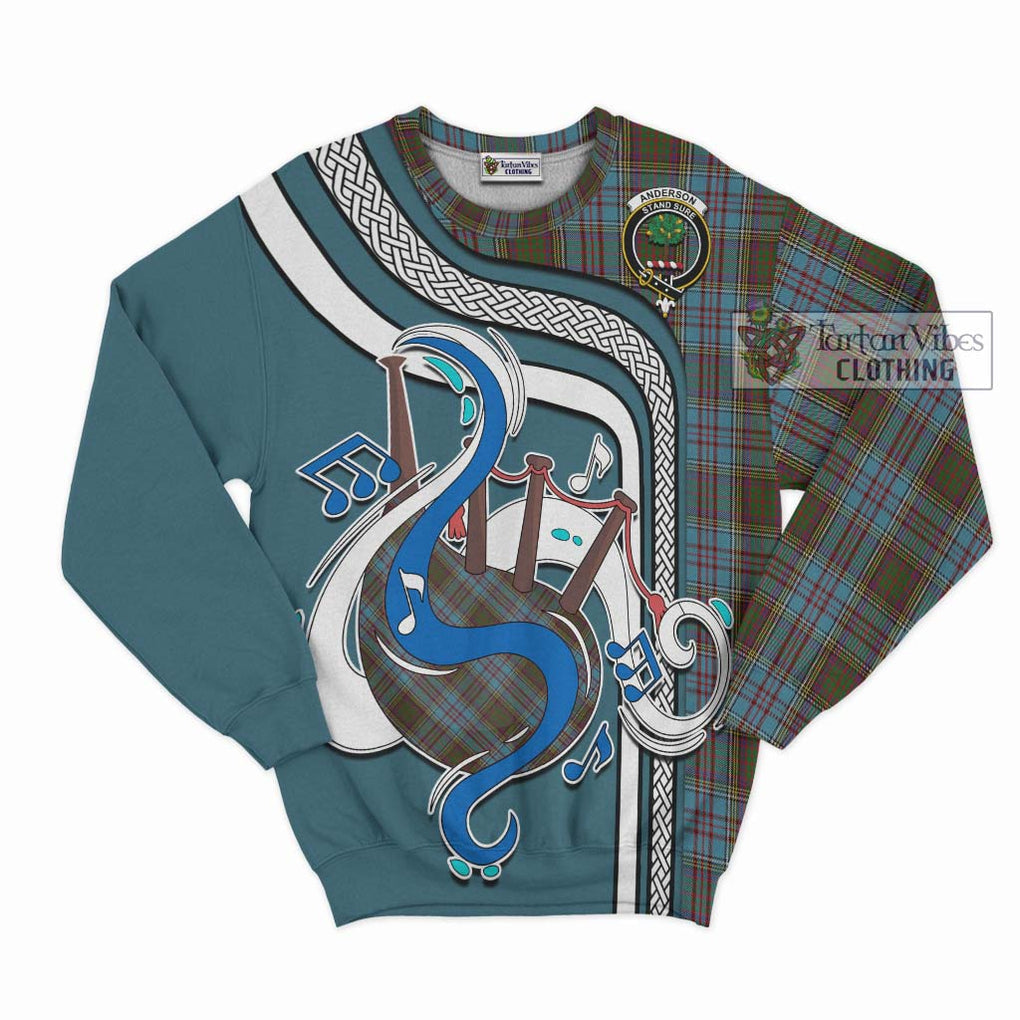 Anderson Tartan Sweatshirt with Epic Bagpipe Style - Tartanvibesclothing Shop