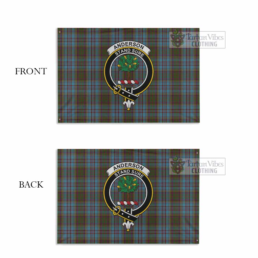 Tartan Vibes Clothing Anderson Tartan House Flag with Family Crest