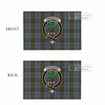 Anderson Tartan House Flag with Family Crest