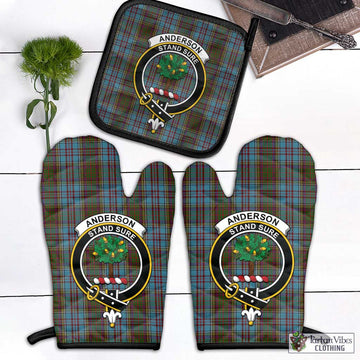 Anderson Tartan Combo Oven Mitt & Pot-Holder with Family Crest