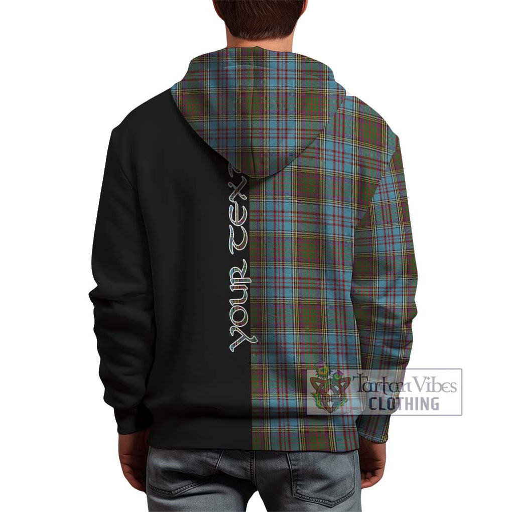 Anderson Tartan Hoodie with Family Crest and Half Of Me Style - Tartanvibesclothing Shop