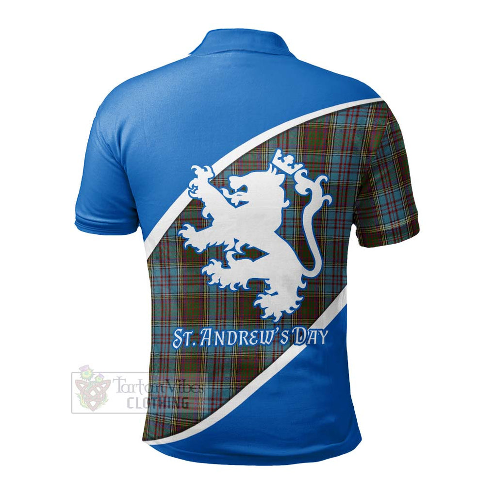 Tartan Vibes Clothing Anderson Family Crest Tartan Polo Shirt Celebrate Saint Andrew's Day in Style