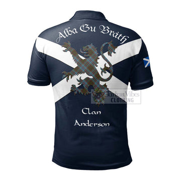 Anderson Tartan Lion Rampant Polo Shirt Proudly Display Your Heritage with Alba Gu Brath and Clan Name