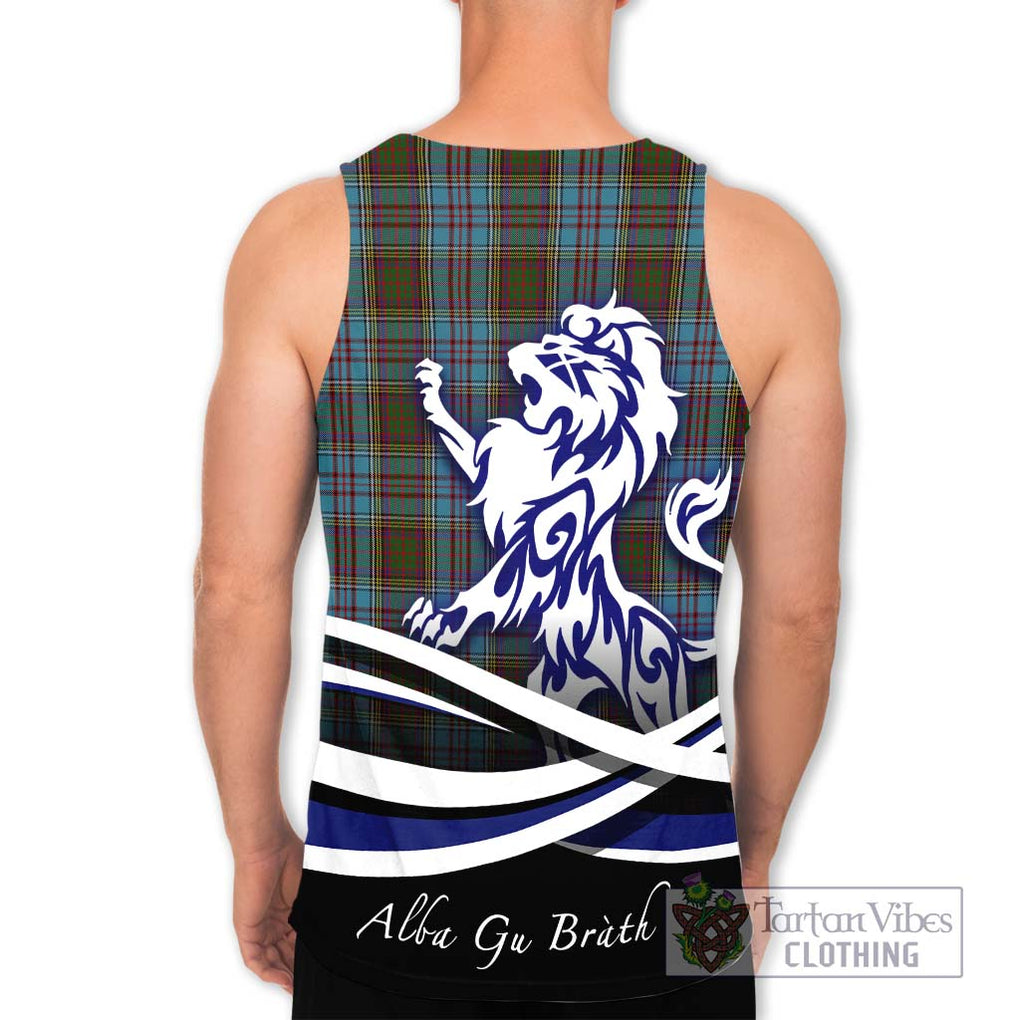 Anderson Tartan Men's Tank Top with Alba Gu Brath Regal Lion Emblem - Tartanvibesclothing Shop