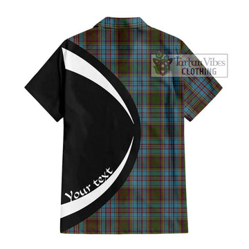 Anderson Tartan Short Sleeve Button Up with Family Crest Circle Style