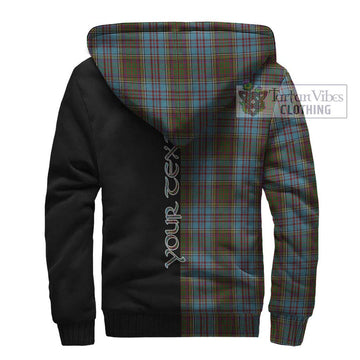 Anderson Tartan Sherpa Hoodie with Family Crest and Half Of Me Style