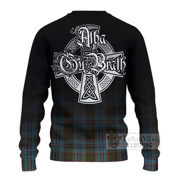 Anderson Tartan Ugly Sweater Featuring Alba Gu Brath Family Crest Celtic Inspired