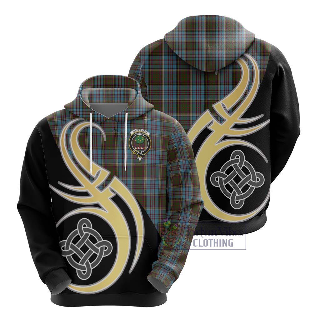 Anderson Tartan Hoodie with Family Crest and Celtic Symbol Style - Tartan Vibes Clothing