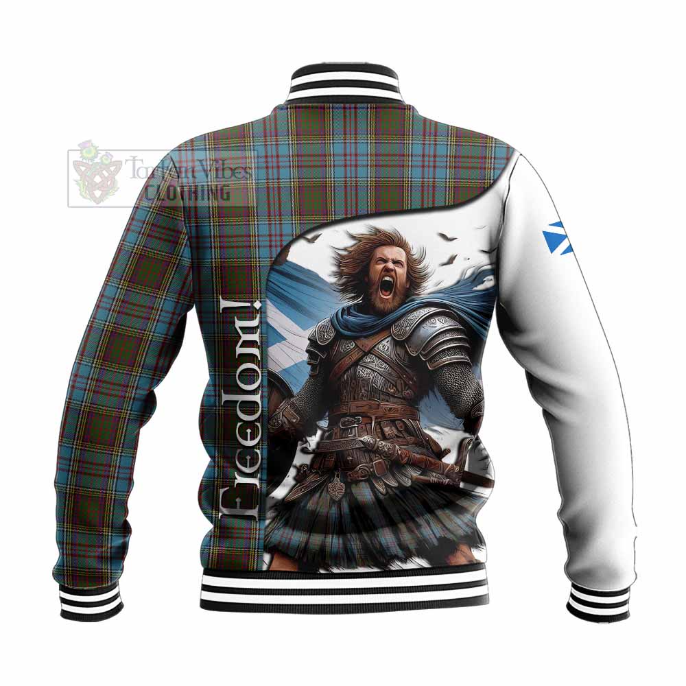 Tartan Vibes Clothing Anderson Crest Tartan Baseball Jacket Inspired by the Freedom of Scottish Warrior