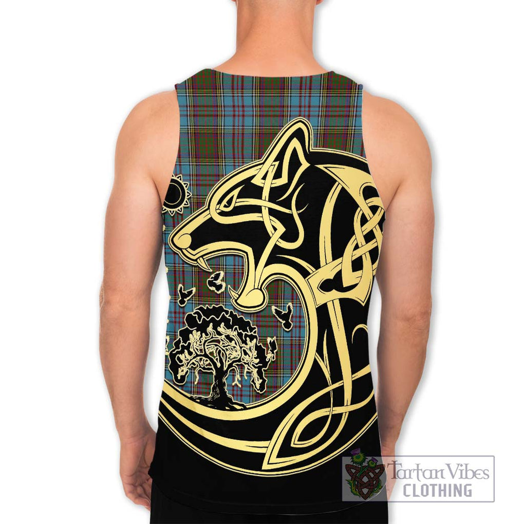 Anderson Tartan Men's Tank Top with Family Crest Celtic Wolf Style - Tartan Vibes Clothing