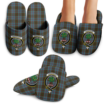 Anderson Tartan Home Slippers with Family Crest