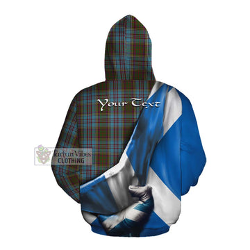 Anderson Tartan Cotton Hoodie with Family Crest Scotland Patriotic Style