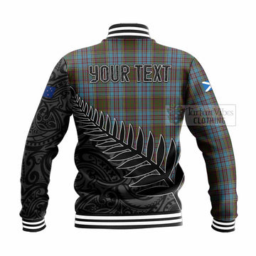 Anderson Crest Tartan Baseball Jacket with New Zealand Silver Fern Half Style