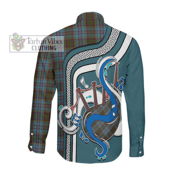 Anderson Tartan Long Sleeve Button Shirt with Epic Bagpipe Style