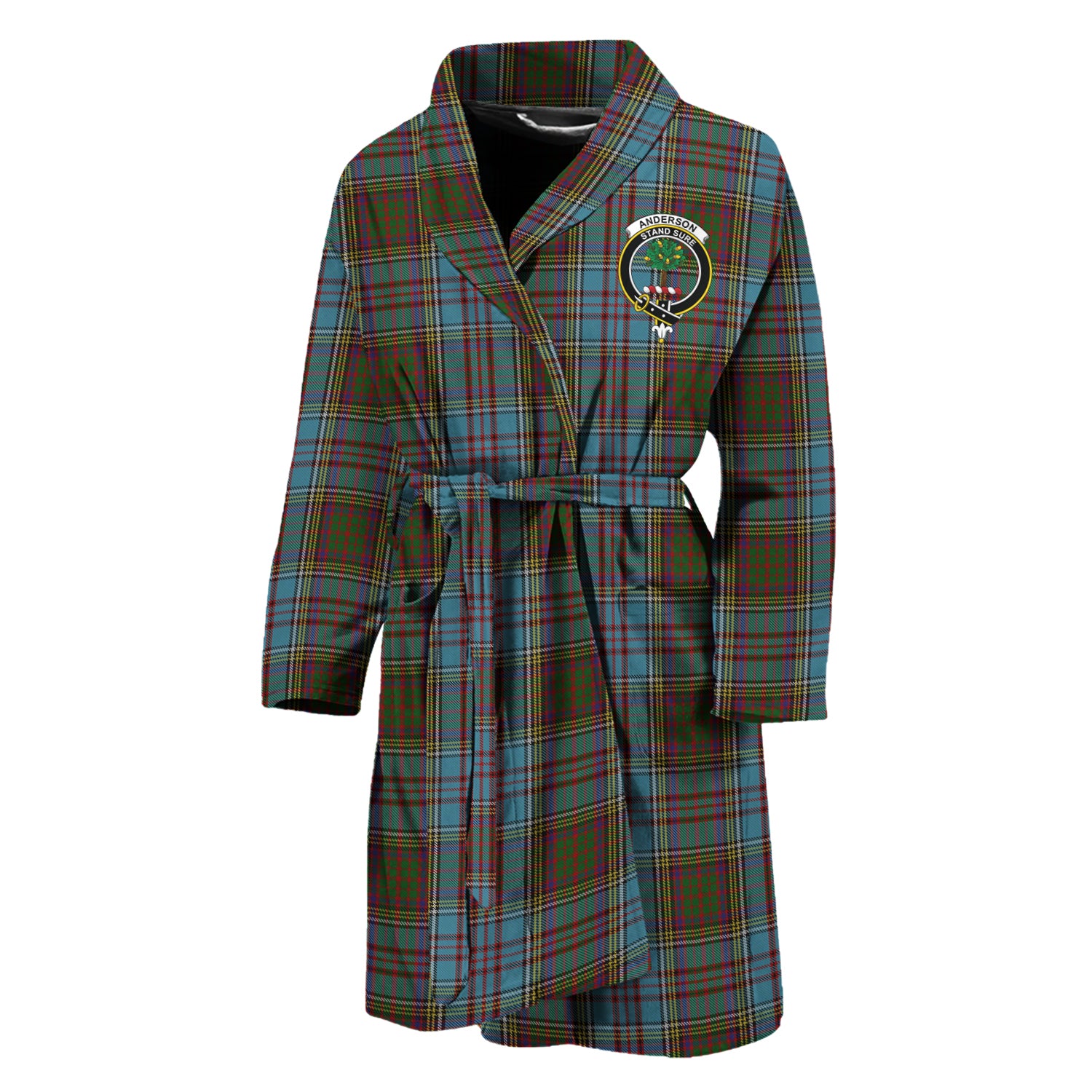 Anderson Tartan Bathrobe with Family Crest Unisex M - Tartan Vibes Clothing