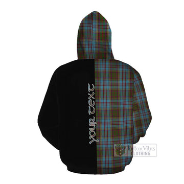 Anderson Tartan Cotton Hoodie with Family Crest and Half Of Me Style