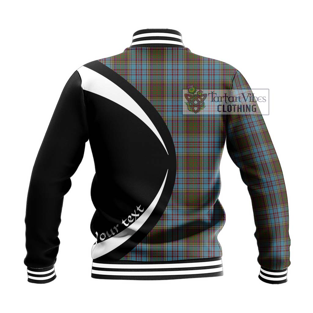 Anderson Tartan Baseball Jacket with Family Crest Circle Style - Tartan Vibes Clothing